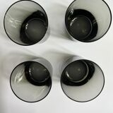 Lot de 4 verres fumés