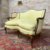 Sofa in natural wood style Louis XV XIX th century