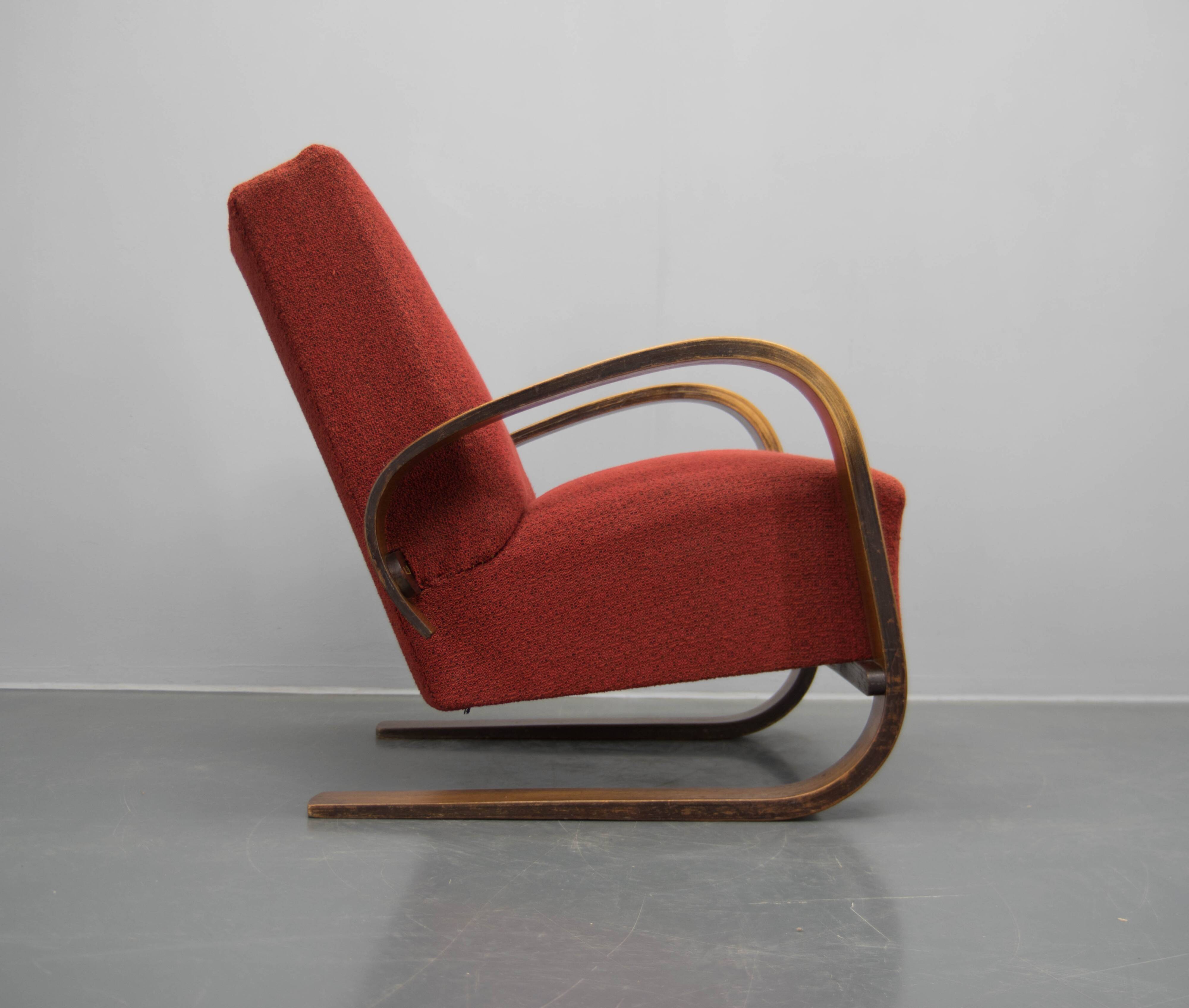 Rare Armchair in Alvar Alto Style by Navratil, 1930s, Labeled