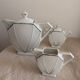 Art Deco Porcelain Coffee/Tea Trio by Victoria Czechoslovakia, 1930s
