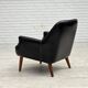 1970s, Danish armchair, artificial leather, teak wood legs.