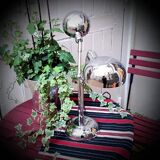 Seventies metal lamp with two spotlights