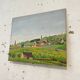 Painting oil landscape village 1934