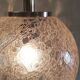 70's amber glass and brass suspension design