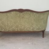 Upholstered sofa in Green Velvet
