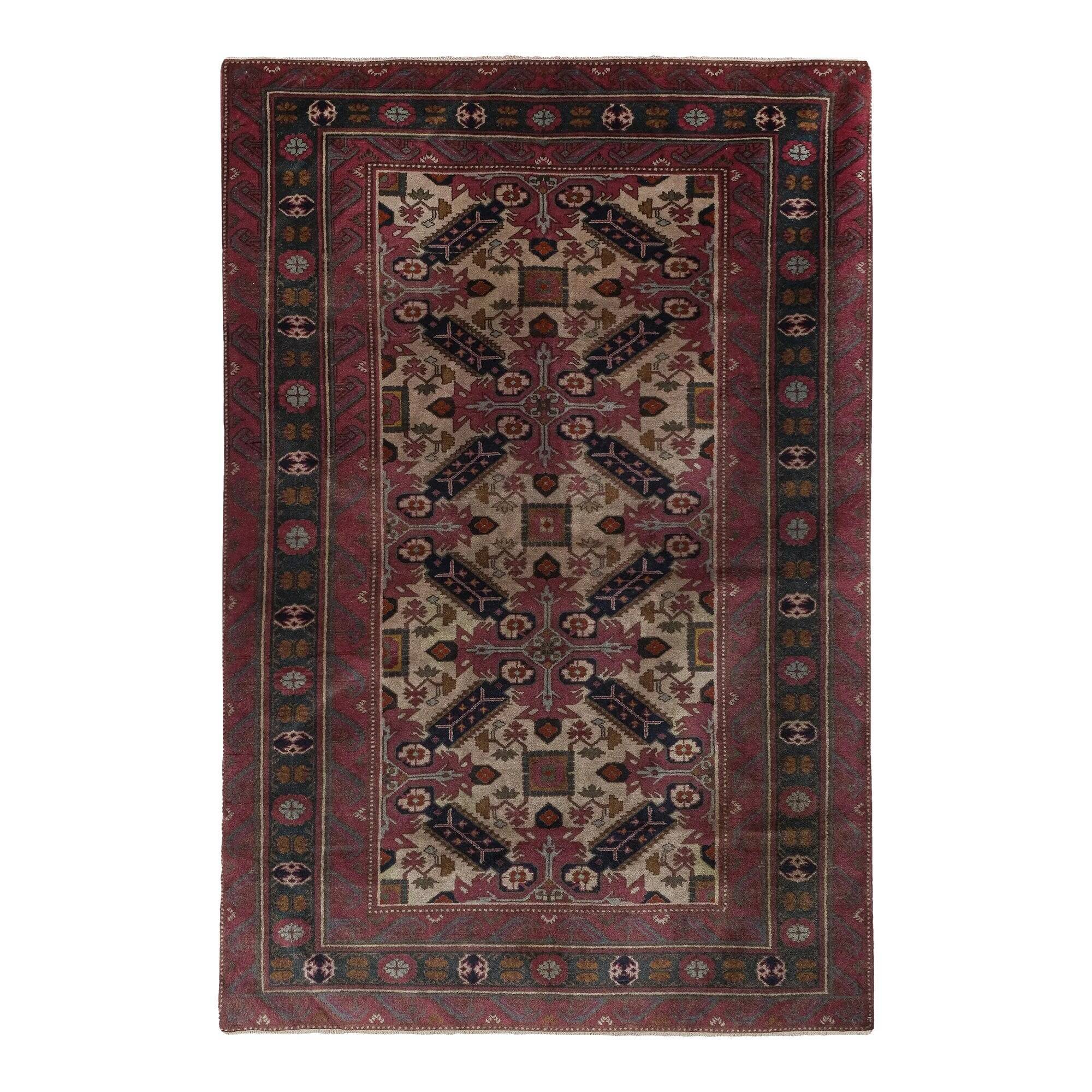 Vintage handmade Turkish rug 127x190 cm
