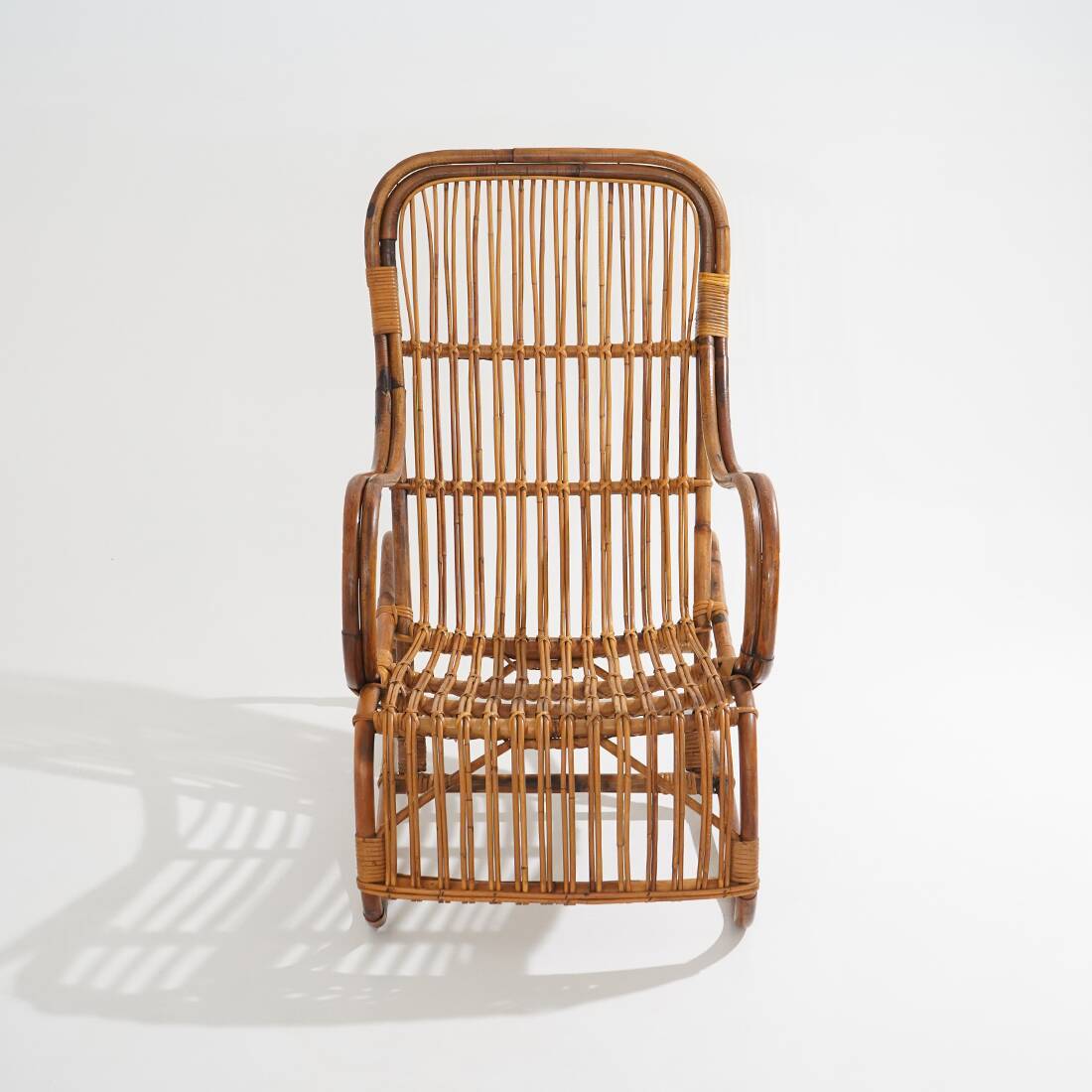 Fauteuil en rotin, années 1950