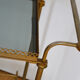 Glass and gold metal wheeled serving table 1960