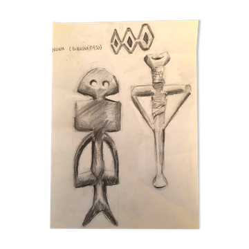 Dessin Sculptures Burkina
