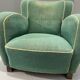 Fauteuil Art déco danois en mohair vert, années 1930-1940