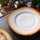 Vintage Iridescent Orange Tea and Dessert Set