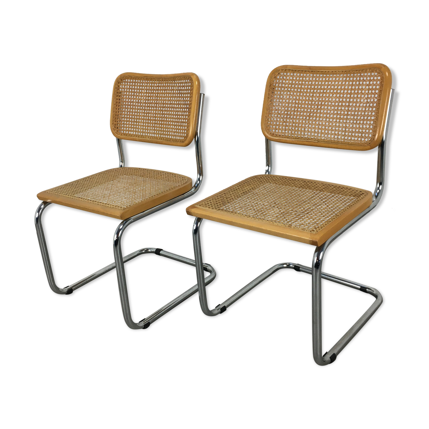 Set of 2 chairs Cesca B32 by Marcel Breuer