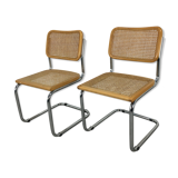 Set of 2 chairs Cesca B32 by Marcel Breuer