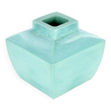 Square Turquoise Ceramic Vase