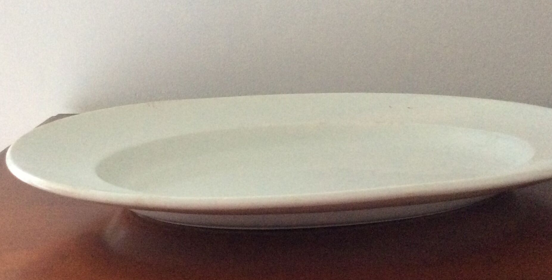 Old oval white dish veillard bordeaux