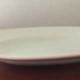 Ancien plat ovale blanc  veillard bordeaux