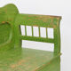 Painted Rustic Farmhouse Folk Art Wooden Bench