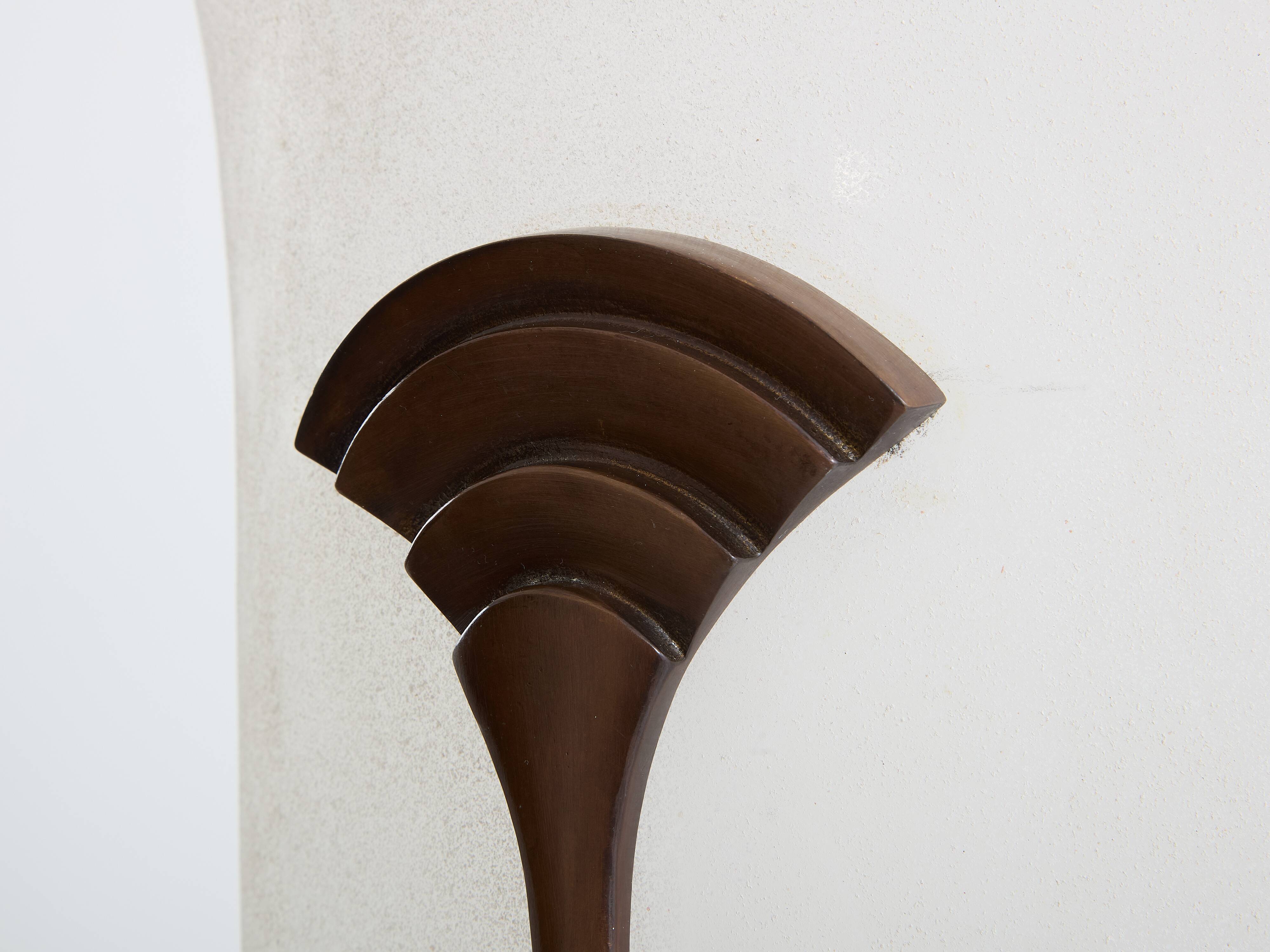 Large Art Deco frosted glass vase by Karl Springer for Seguso 1980