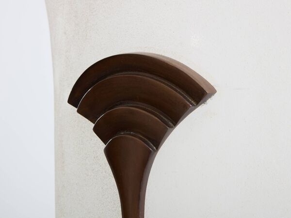 Grand vase Art Déco en verre dépoli de Karl Springer pour Seguso 1980