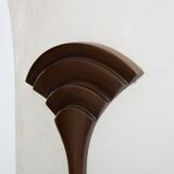 Large Art Deco frosted glass vase by Karl Springer for Seguso 1980