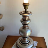 Turned wood lamp base - vintage