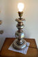 Turned wood lamp base - vintage