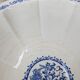 Vintage large salad bowl Gien Rouen model blue arabesques 30x14cm