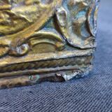 Old wooden box/casket covered with brass