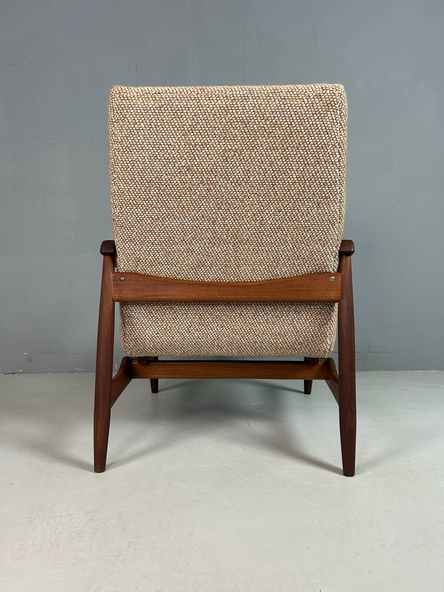 Danish teak armchair newly upholstered, 1960s