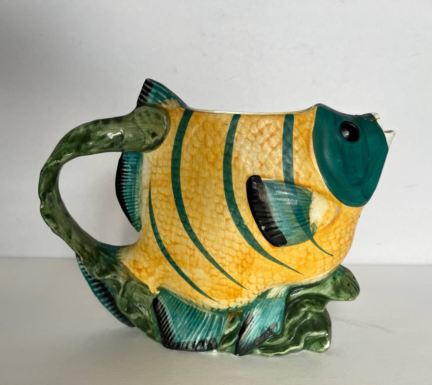 Vintage zoomorphic slip pitcher