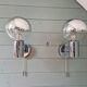 Pair of Space Age wall sconces, Motoko Ishii, Staff Leuchten, 1970