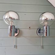 Pair of Space Age wall sconces, Motoko Ishii, Staff Leuchten, 1970