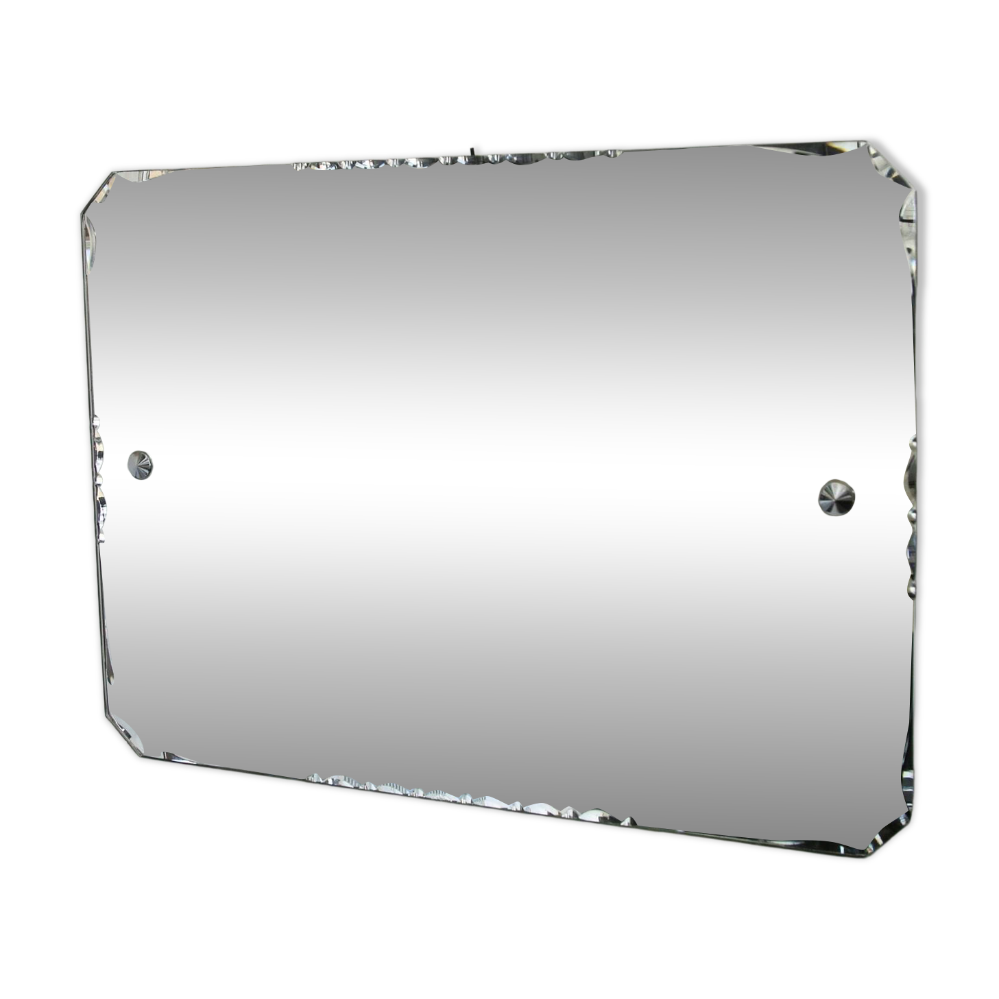 Vintage beveled glass mirror