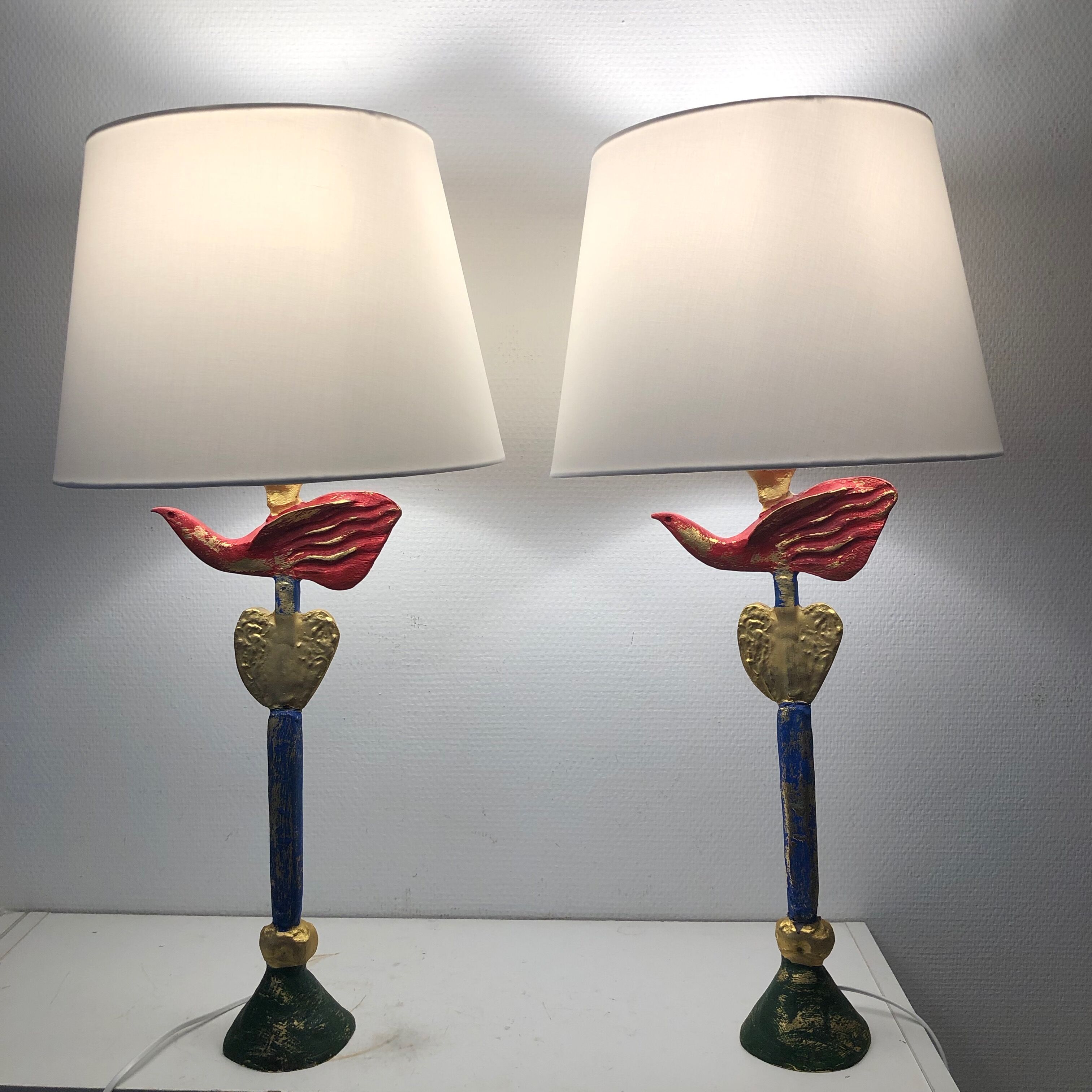 Pair of table lamps Fondica, Pierre Casenove, 1994