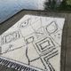 Handmade wool beni orarain rug 260x185 cm