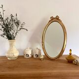 Miroir ovale sur pied du XIXe siècle