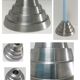 Solid steel candle holder turned design