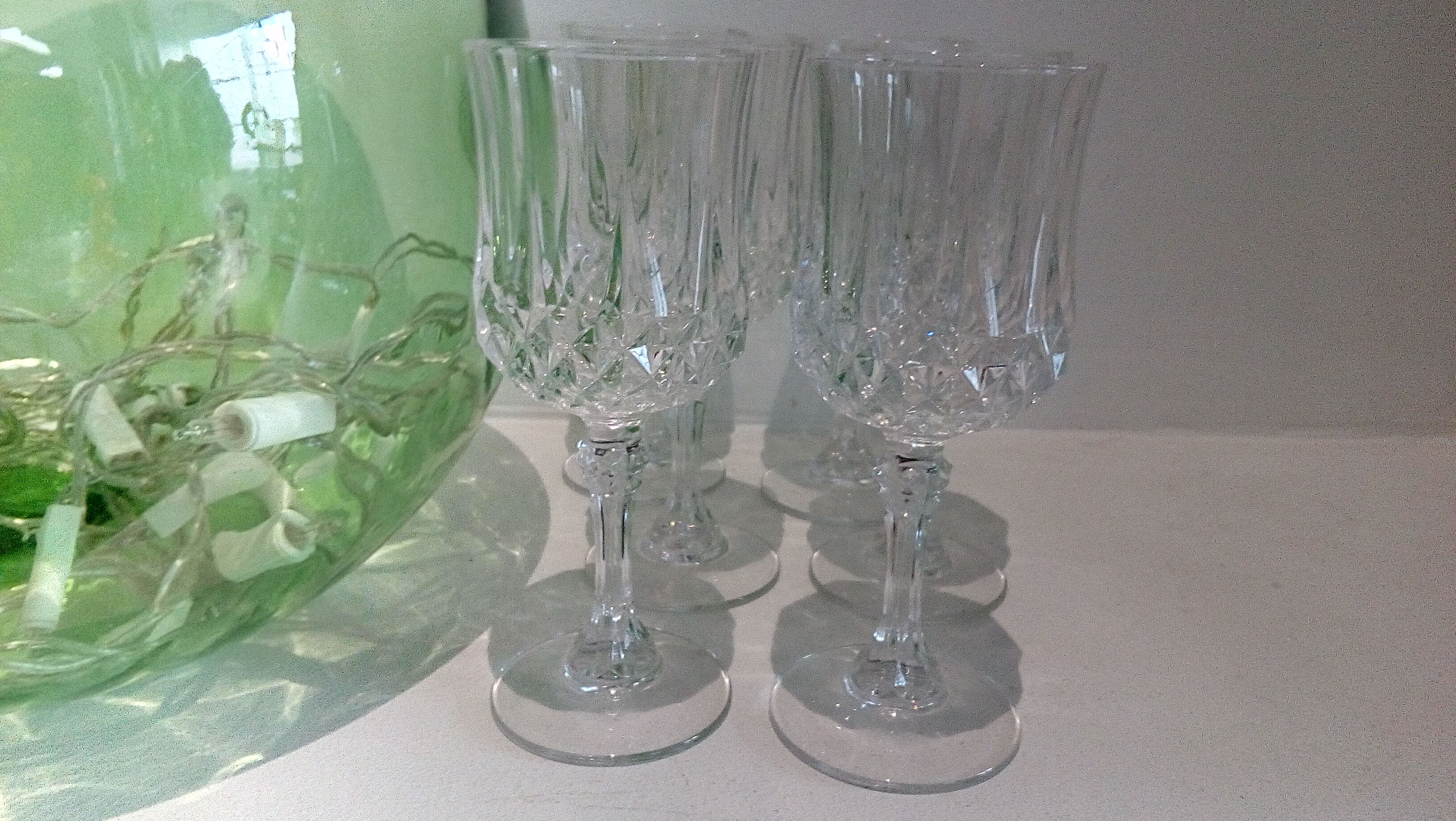 Set of 6 glasses of Arques crystal wine