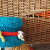 Coffre de rangement en osier vintage