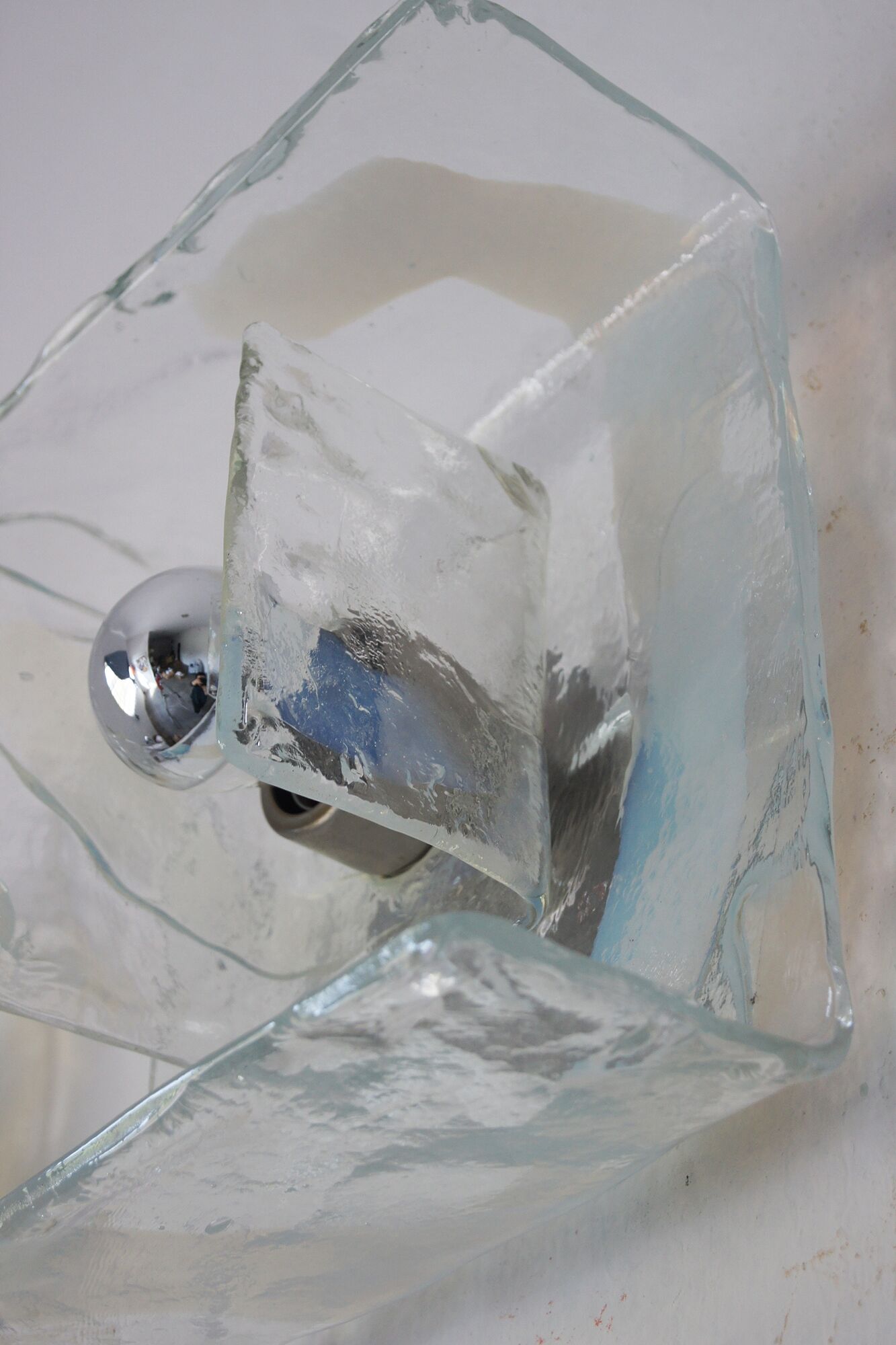 Italian Murano Glass Wall Lamps by Carlo Nason for Mazzega, 1970s, Set of 2