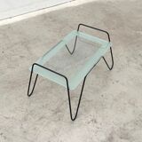Metal and glass coffee table, France 1950