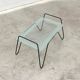 Metal and glass coffee table, France 1950