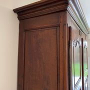 Eighteenth century castle cabinet in walnut Louis XIII style