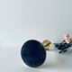 Golden brass candle door
