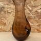Antique Vintage Transparent Brown Blown Glass Vase