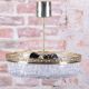Mid-Century Chandelier in Glass and Brass attributed to Kamenický Šenov, Czech, 1960s