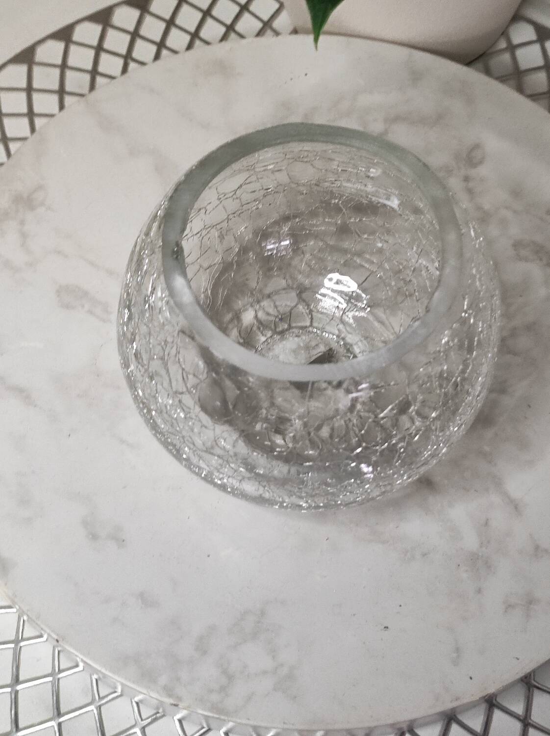 Transparent crackled phosphor