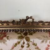 Louis XVI Style Bench In Golden Wood, mid-19th century