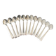 12 large silver-plated metal spoons Ercuis