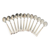 12 grandes cuillères en métal argenté Ercuis